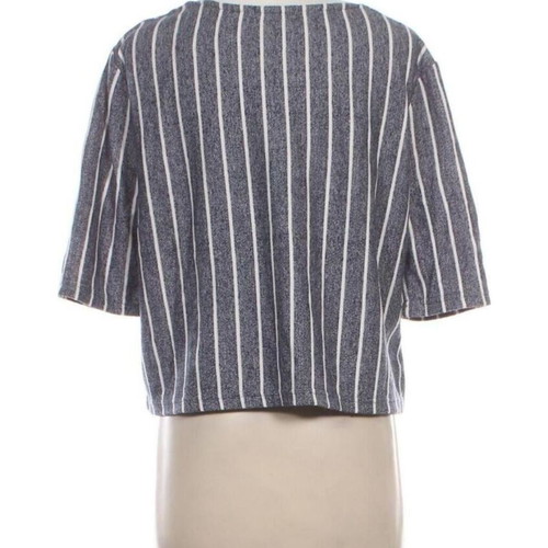 Lefties striped crop top like new, gray and white, size L