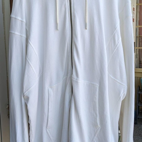 Attrativo oversized white zip-up sweatshirt like new with floral design