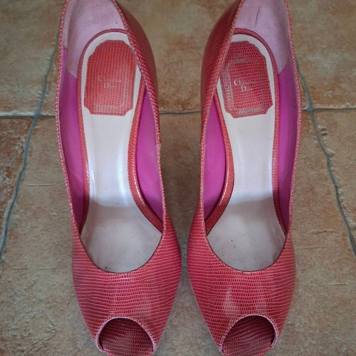 Γόβες Dior peep toe ροζ σαν καινούργιες