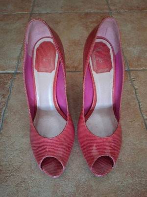 Γόβες Dior peep toe ροζ σαν καινούργιες