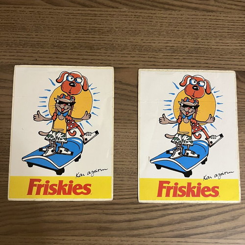 Αυτοκόλλητα Friskies μεταχειρισμένα, πακέτο 2 μεγάλα από τη δεκαετία του 90