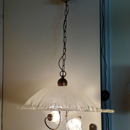Crystal ceiling light used, 57 x 35 cm