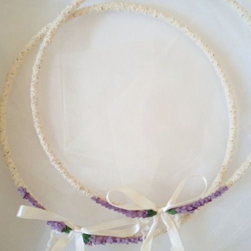 Handmade wedding crowns new with lavender decoration and boutonnieres