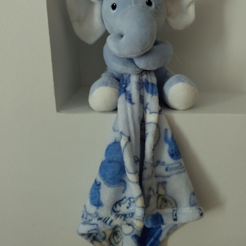 Plush Elephant with Comfort Blanket like new