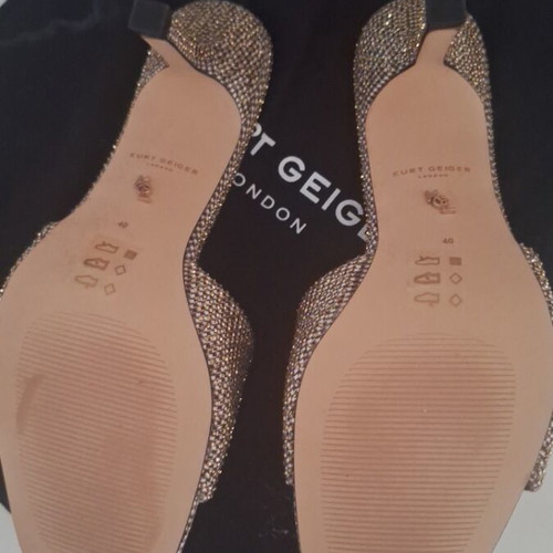 Kurt Geiger mules new, gold color, size 40