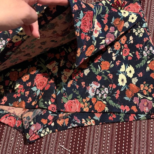 Zara floral skort new with crystals on the belt