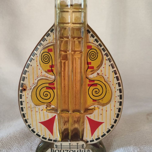 Bouzouki vintage brandy bottle, new