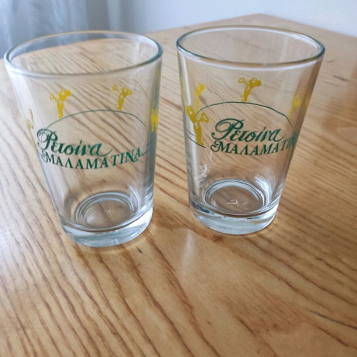 Malamatina glasses like new, set of 2 pieces