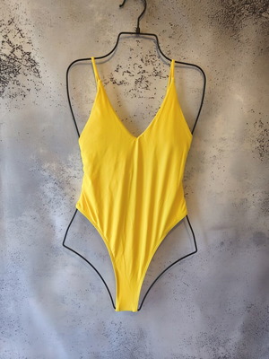 Women's one-piece swimsuit like new, yellow, size Large