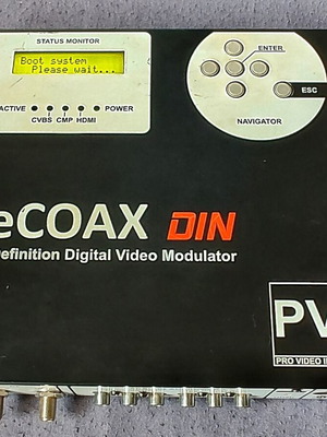 VeCOAX DIN HD digital video modulator used, made in USA