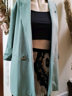 Zara pleated skirt small and beige blazer small in excellent condition