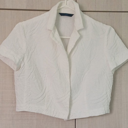 Cropped women's jacket white like new