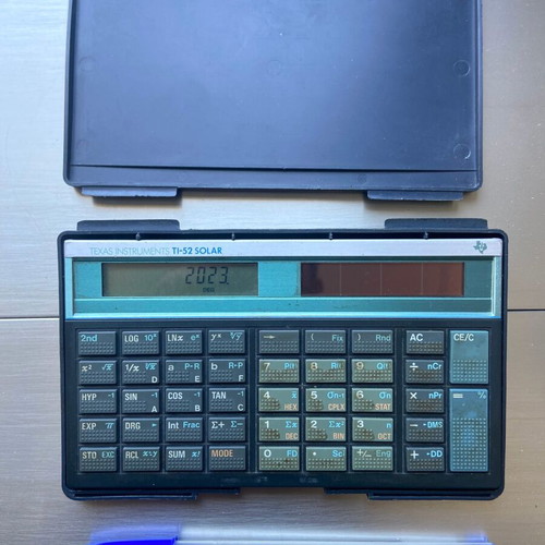 Texas Instruments TI-52 Solar Scientific Calculator used, vintage, made in Japan