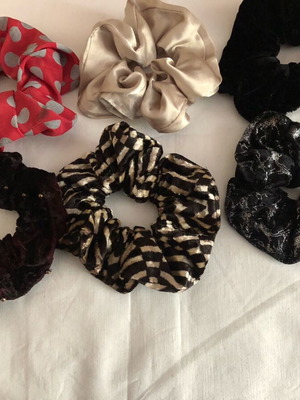 Hair Scrunchies set of 6 different colors new