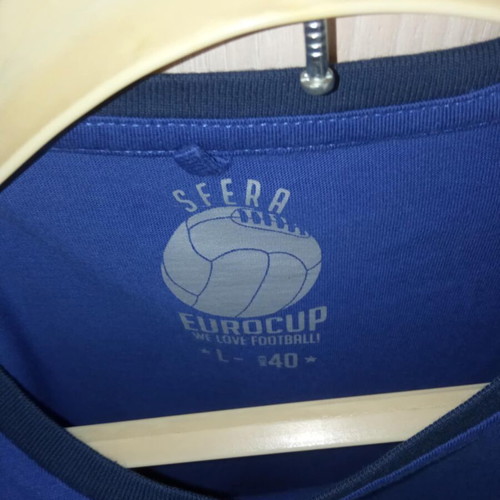 Men's vintage style short-sleeve T-shirt Sfera Eurocup Italy blue size L