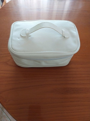 Toiletry bag used white travel