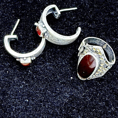 Silver handmade jewelry set