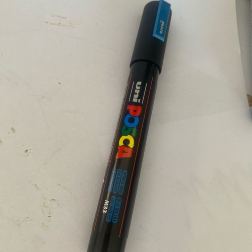 Posca Marker Metalic Blue new, light blue color