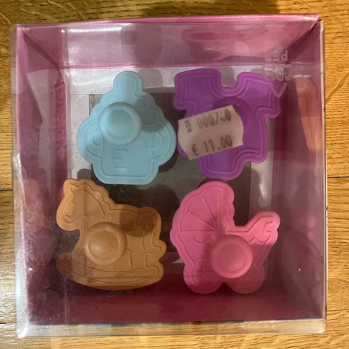 Cookie cutters used for baby shower, birth or baptism