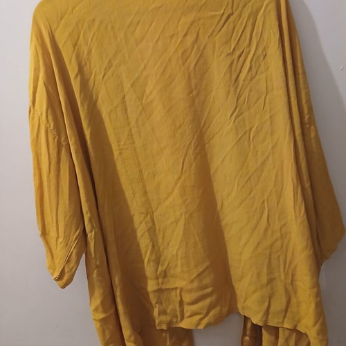 Short kimono like new, mustard viscose, oversized fit