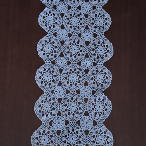 Set of 3 handmade light blue crochet doilies new