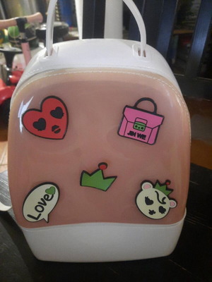 Children's mini backpack pink with hard shell