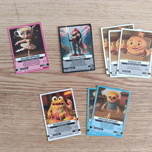Italian Brainrot Cards used, mixed condition