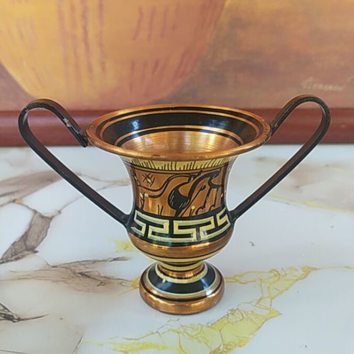 Handmade copper decorative vessel