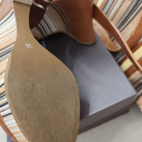 Chaniotakis leather sandals size 36 like new, tan color