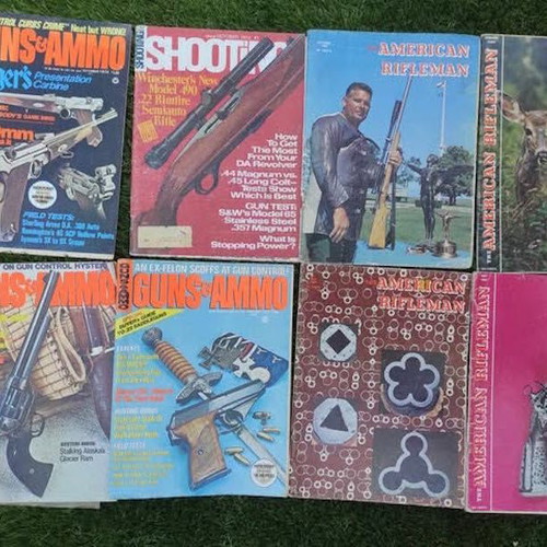Guns & Ammo magazines like new, set of 46, English