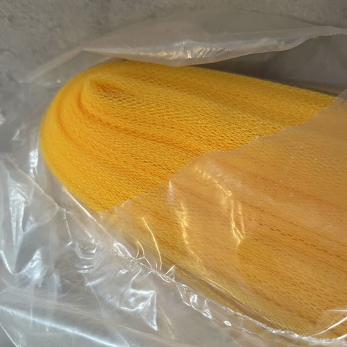 Tulle fabric new, 50 meters, light orange, double width
