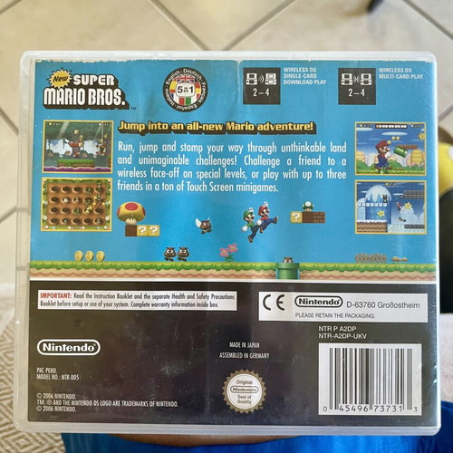 New Super Mario Bros Nintendo DS game used with case and manual
