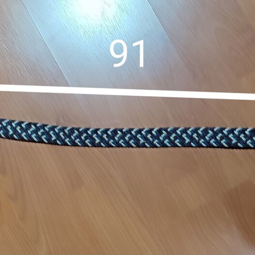 Woven men's belt like new, beige and turquoise, made in Italy