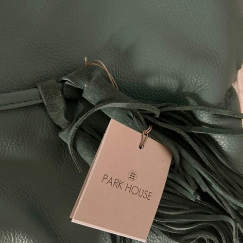 Park House leather shoulder bag green new