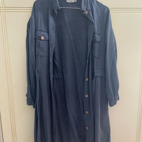 Toi&Moi dress like new, shirt style with belt, blue, size S