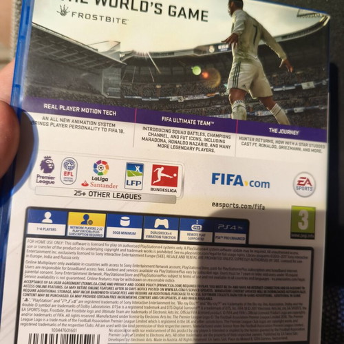 FIFA 18 PS4 game