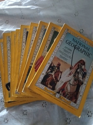 National Geographic 1966 vintage magazine collection, 9 issues