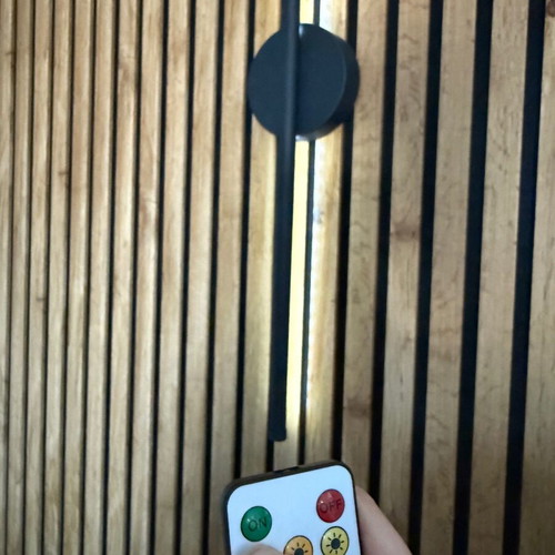Wall lamp with battery black rechargeable with remote control, 3 colors