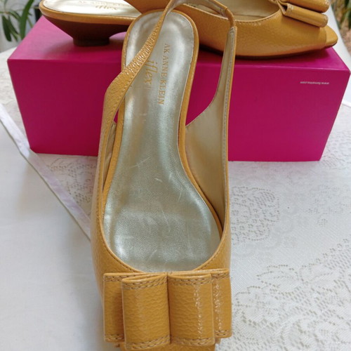 Anne Klein Peep-Toe Shoes New, Dark Butter Milk Color