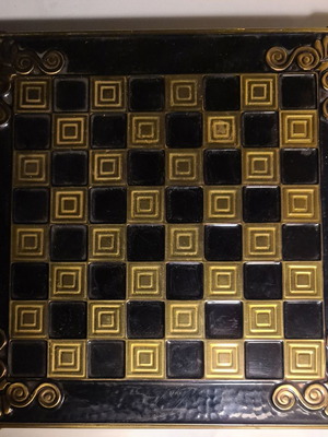 Σετ Σκάκι οξείδωση ( Μπρούτζινες φιγούρες απο Αρχαία Ελληνική Μάχη)