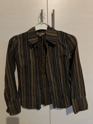 Ριγέ πουκάμισο Attrattivo μεταχειρισμένο, καφέ, μέγεθος S