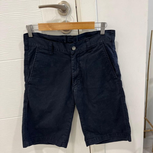 Carhartt Wip Presenter Bermuda mens shorts used, navy blue, size 28W