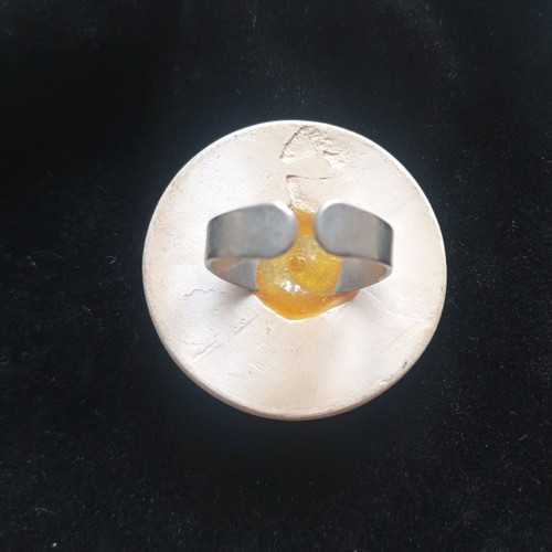 Vintage rave ring early 90's ceramic adjustable like new