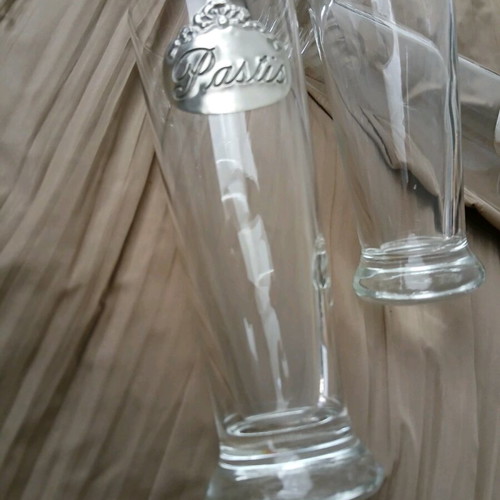 Pastis glasses set of 6 vintage 200ml by Crisal Glass like new