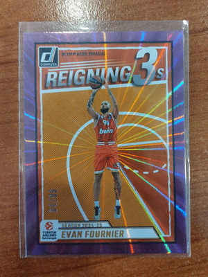 Panini Donruss Euroleague Evan Fournier Reigning 3s purple 2024-25 like new card