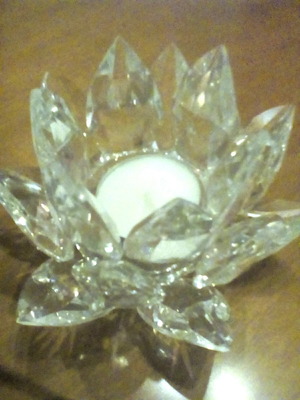 Glass star-shaped candle holder new