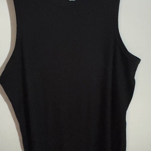 Midi Rib Black Dress H&M size XL like new