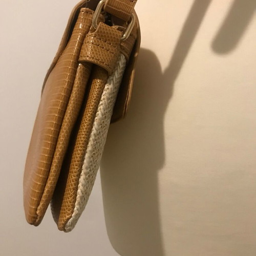 Jenny Fairy crossbody bag new, beige, synthetic leather and straw