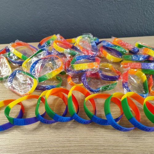 Pride Silicone LGBT Wristbands set of 49 like new
