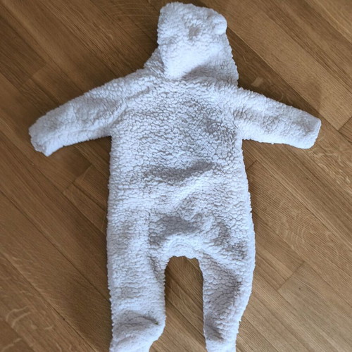 Zara baby jumpsuit like new, white/cream, 6-9 months